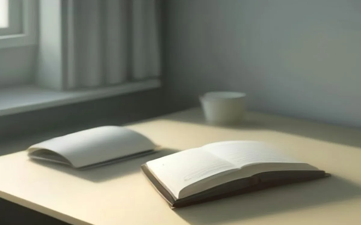A single phone lying beside a notebook on a clean desk in daylight