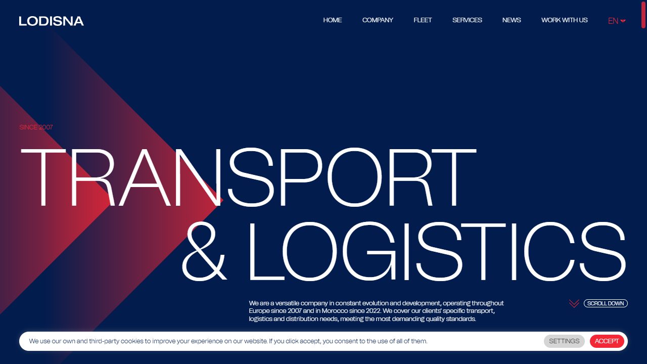 Lodisna - live website we built