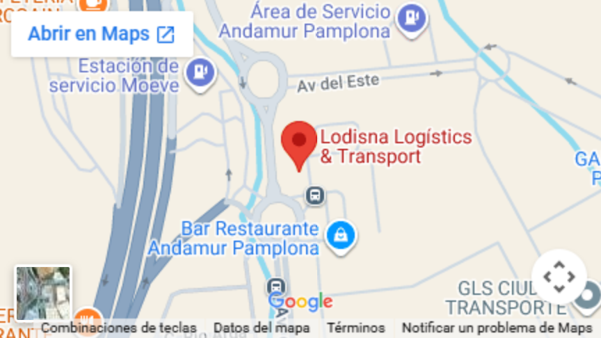 Map of LODISNA in Pamplona, Spain